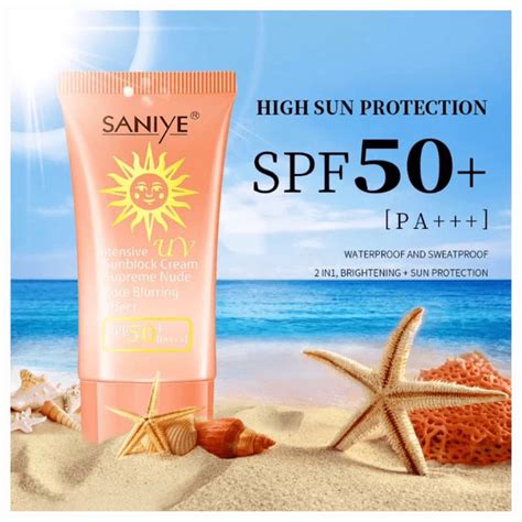 Jual SANIYE Intensive UV Sunblock Cream Supreme Nude Pore Blurring Effect Spf 50PA 30g