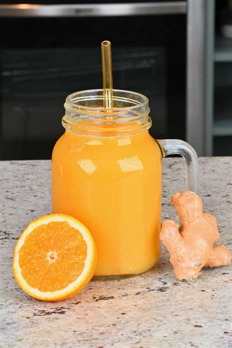 Simple And Fresh Orange Juice With Ginger Alphafoodie