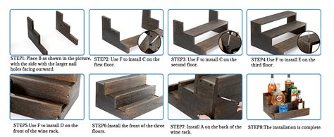 Amazon Ertiuanio Step Real Wood Countertop Liquor Bottle Display