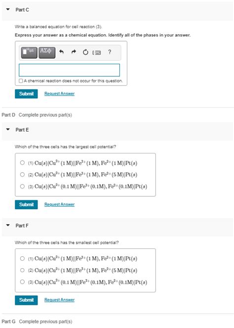 Solved Consider The Following Galvanic Cells Chegg