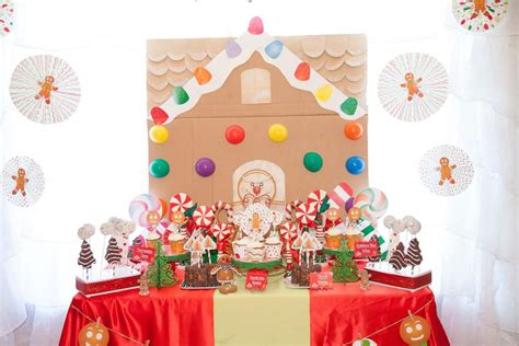 Holiday Gingerbread House Hot Cocoa Bar Christmas Holiday Gingerbread House Decorating