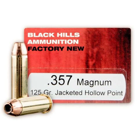 Black Hills 357 Magnum 125 Grain JHP Box Of 50