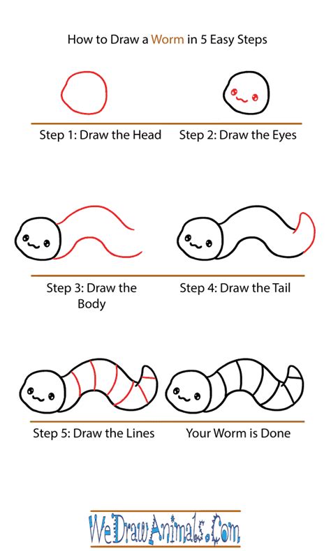 How to Draw a Cute Worm