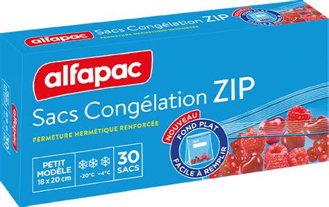 Sacs congélation à ZIP alfapac