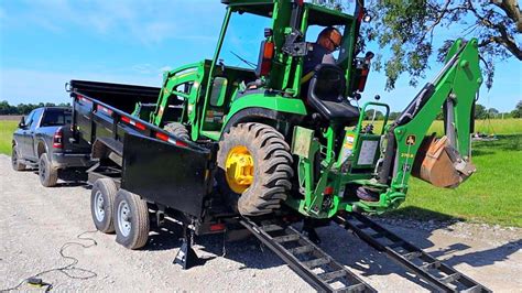 Hauling A Tractor In A Dump Trailer Important Tips You Need To Know Youtube