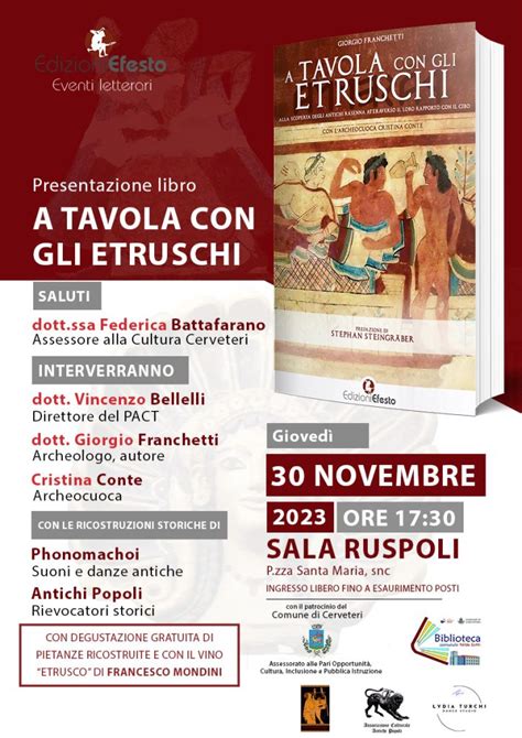 Cerveteri giovedì la presentazione del saggio di Giorgio Franchetti