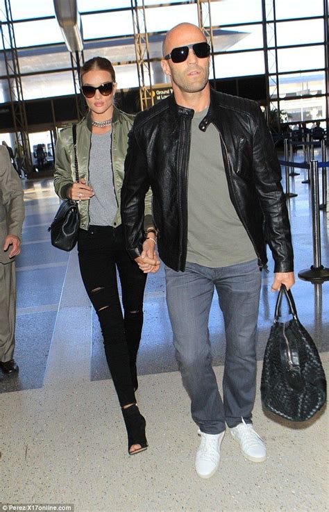 Rosie Huntington Whiteley Gets Silly At Lax With Jason Statham