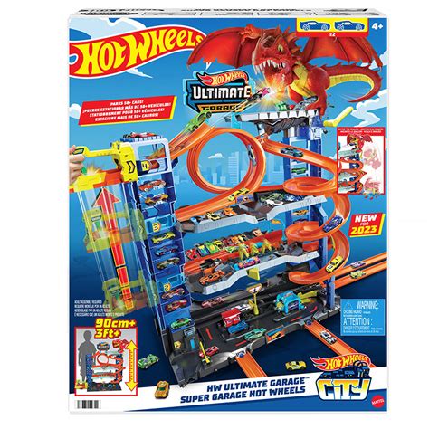 Pista Hot Wheels City Ultimate Garage Dragão 90cm HKX48 Mattel DoRéMi Brinquedos As