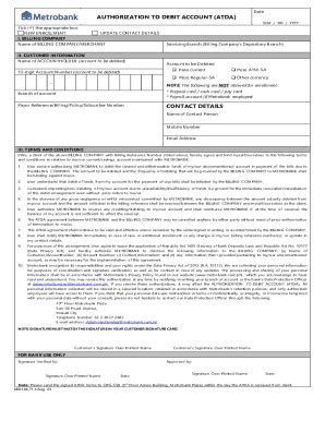 Ph Metrobank Mb I M T Fill And Sign Printable Template