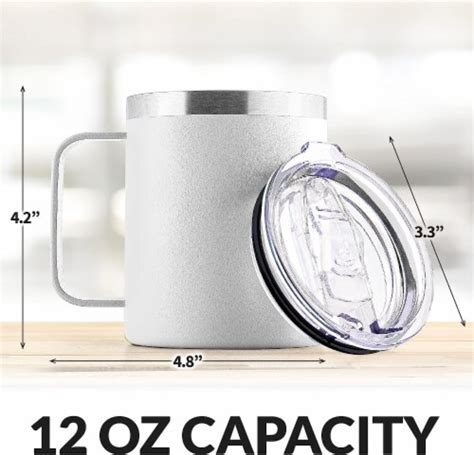 Zulay 12 Oz Insulated Coffee Mug With Lid White 1 Food 4 Less