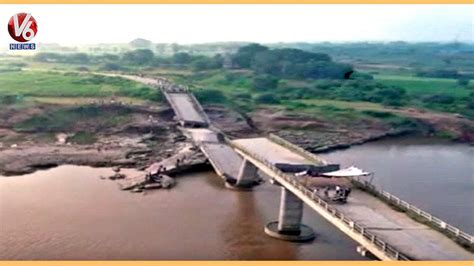 Drone Visuals Andavelli Bridge Collapsed Komaram Bheem District