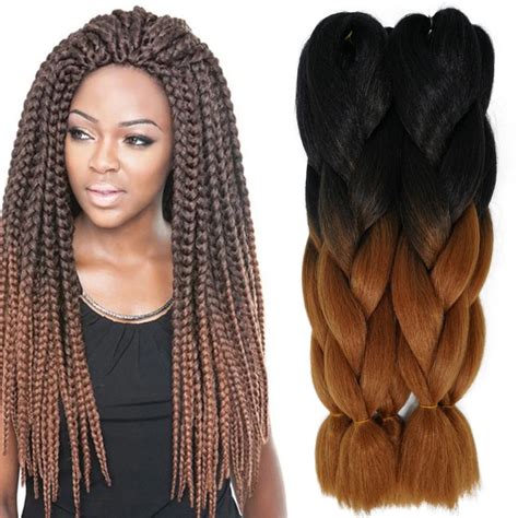 24inch 100g Synthetic Braiding Hair Two Tone Ombre Xpressions Kanekalon Braiding Hair Colors