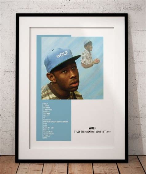 Tyler the Creator Wolf poster, Tyler the Creator Poster Swimming ...