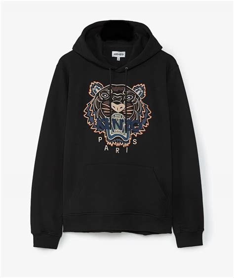 Kenzo Tiger Hoodie En Color Negro Svd