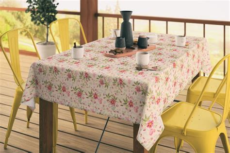 Toalha De Mesa Colonial Tecido Para 6 Lugares Tamanho 1 40M X 2 10M Cor