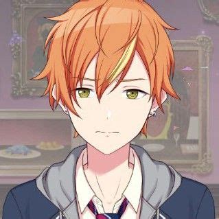 An Anime Character With Orange Hair And Green Eyes Wearing A Tie In