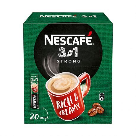 Кофейный напиток "Nescafe. 3в1 крепкий", 14.5 г х 20 шт/упак ...