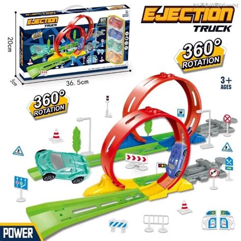 Hot Wheels Race Track Set Builder Train Diy Railway Toy Car Set Hotwheels Eject Rail