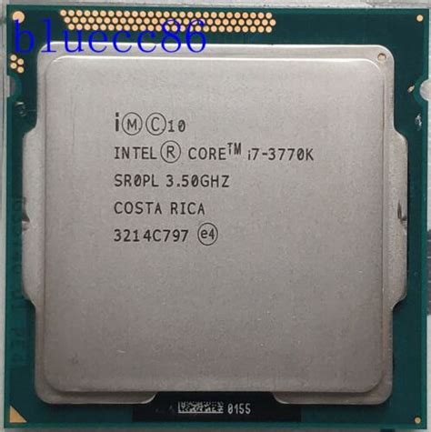 Intel Core i7-3770K 3.5GHz LGA1155 SR0PL 4Core 8M Cach 5 GT/s DMI CPU ...