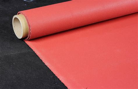 Heat Resistant Silicone Rubber Coated Glass Fibre Fabric High Strength