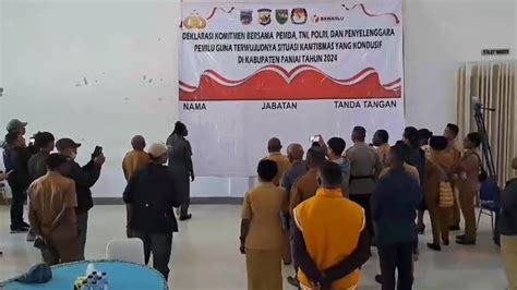 Penandatanganan Deklarasi Pemilu Damai Paniai Tahun 2024 YouTube