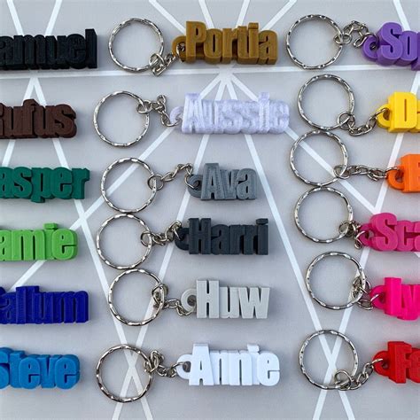 Personalised Keyring Personalized Keychain 3d Printed Etsy Canada