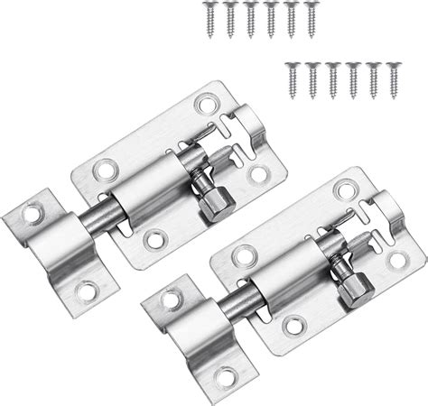 Lpraer Pack Slide Latch Lock Inch Barrel Bolt Lock With Screws