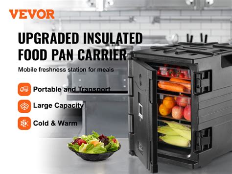 VEVOR Insulated Food Pan Carrier 90L Hot Box For Catering LLDPE Food Box Carrier With Double