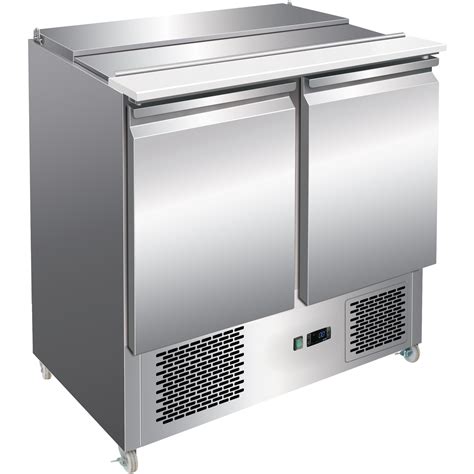 2 Door Saladette Counter Fridge With Chopping Board 240l Adexa Ths900