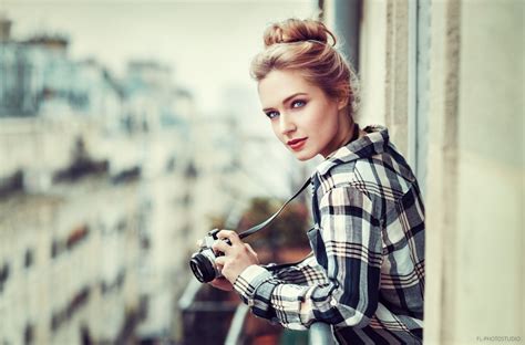 Wallpaper Face Women Model Blonde Depth Of Field Blue Eyes