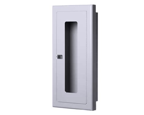 10lb Semi Recessed Extinguisher Cabinet Stainless Steel Fire Rated