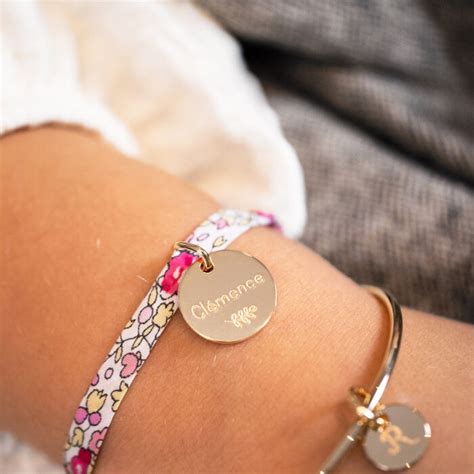 Bracelet Enfant Personnalis Liberty M Daille Grav E Plaqu Or Mm