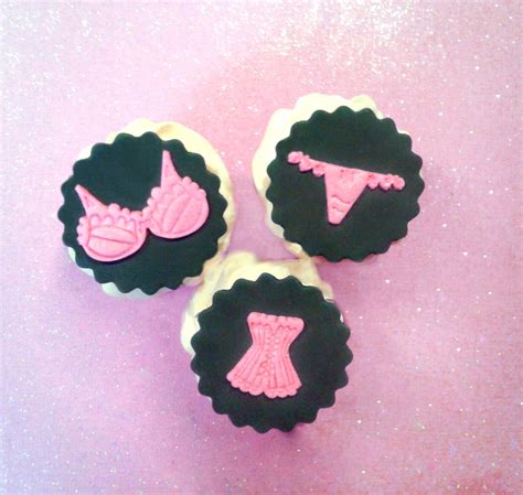 Fondant Cupcake Toppers Lingerie Bachelorette Party Bachelor Etsy