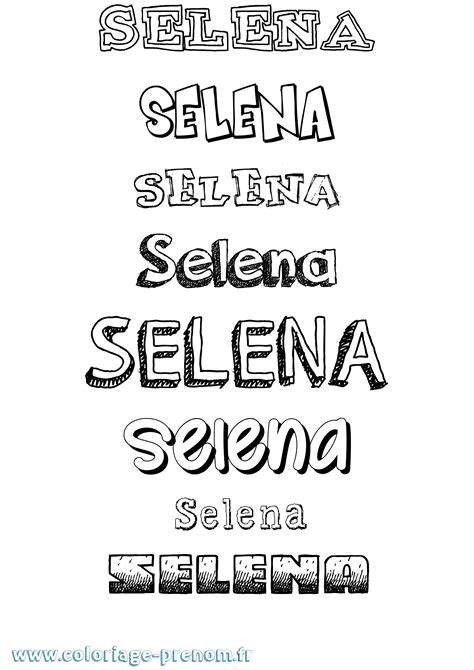 Coloriage Du Pr Nom Selena Imprimer Ou T L Charger Facilement