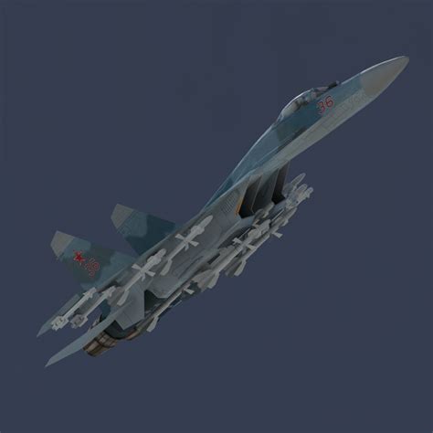 Sukhoi Su27 Russian 3D Model $159 - .obj .3ds .dae .flt .ma .xsi .lwo ...