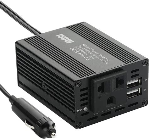 Onduleur de Voiture 150W Convertisseur DC 12V à AC 220V avec 1 Prise