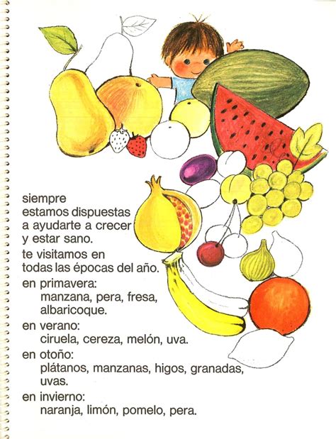 Poema De Frutas Y Verduras Frutas De Otono Vocabulario Basico Saber