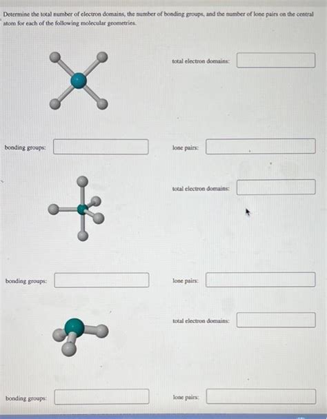 Solved Determine The Total Number Of Electron Domains The Chegg