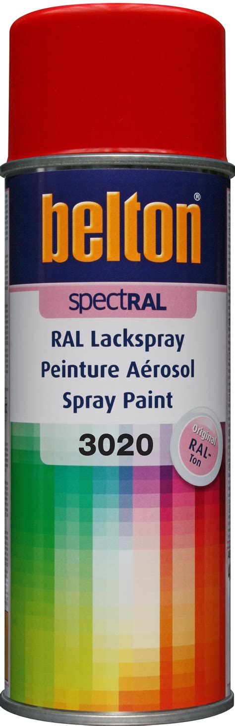 PEINTURE RAL 3020 Rouge Signalisation Aérosol 400 ML Belton