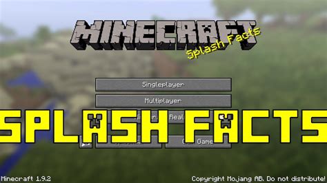 Minecraft 10 Splash Text Facts You Might Not Know Youtube