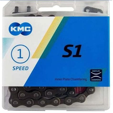 Цепь велосипедная, KMS S1 1/2"x1/8" 112 звеньев, 1 скор./570105 ...