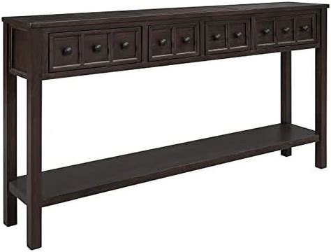 Llbiulife Farmhouse Console Table With Drawers For Entryway Extra Long