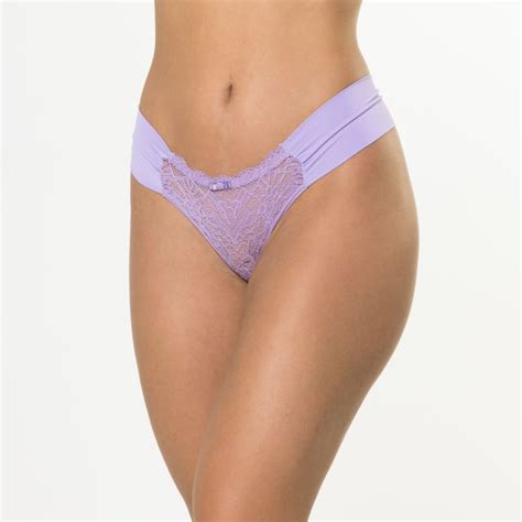 Calcinha Microfibra E Renda Pala E Fio Duplos Dondocas Lingerie