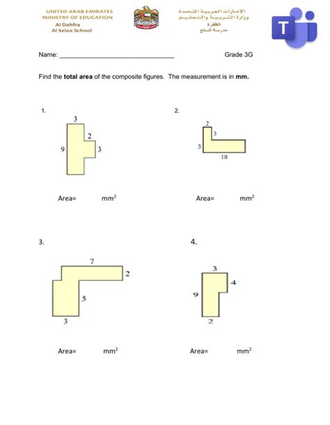 Composite Shapes Worksheet Doc - ShapesWorksheets.com