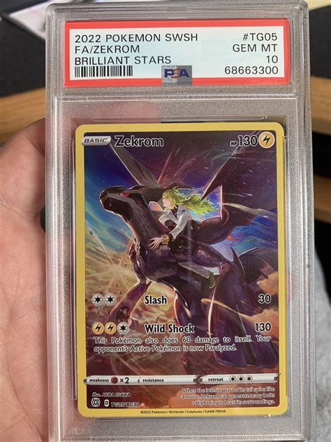 Mavin Zekrom Tg Tg Full Art Gem Mint Psa Pokemon Swsh