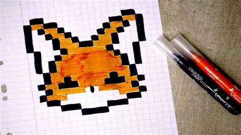 Pixel Art Facile Renard Handmade Pixel Art How To Draw Kawaii Fox The