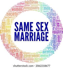 Same Sex Marriage Vector Illustration Word Stock Vector Royalty Free Shutterstock