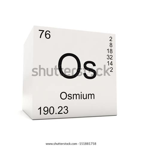 Cube Osmium Element Periodic Table Isolated Stock Illustration 151881758