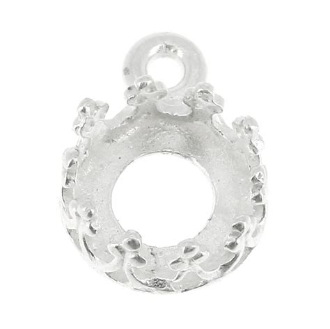 Serti Pendentif Rond D Cor Couronne Pour Cabochon Mm Placage