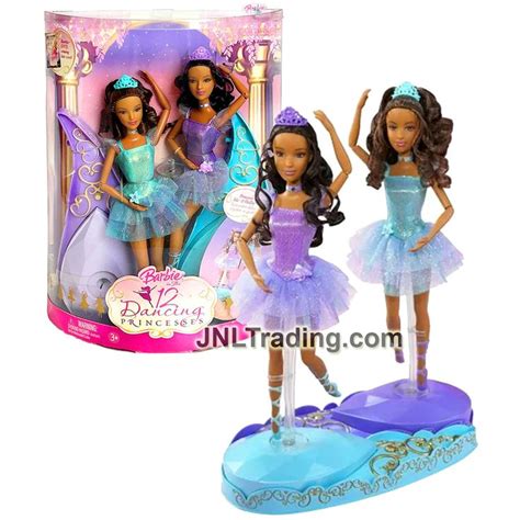 Year 2006 Barbie 12 Dancing Princess Series 12 Inch Doll Set African